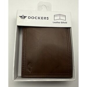 Dockers Brown Leather Bifold Wallet-New